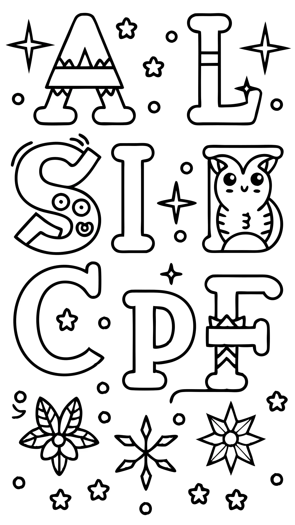 coloring pages letters